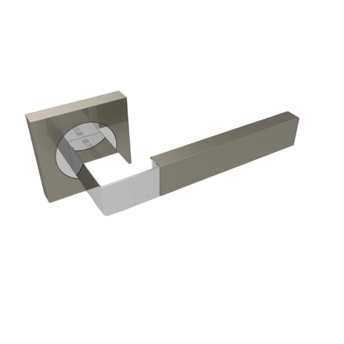 ETHNO KM SN/CP-3 SATIN NICKEL/POLISHED CHROME DOOR HANDLE FUARO
