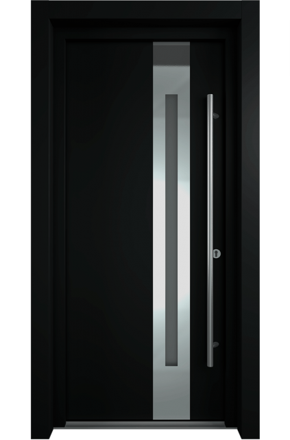 MODERN FRONT STEEL DOOR WITH SIDELITES ZEPHYR