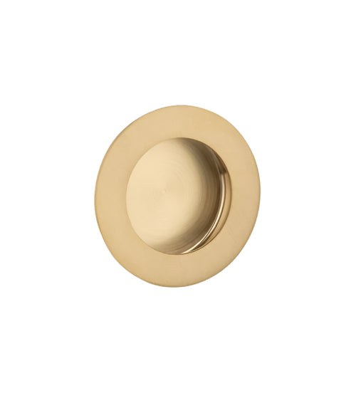 EMTEK FLUSH PULL ROUND PASSAGE SATIN BRASS (US4) 2211