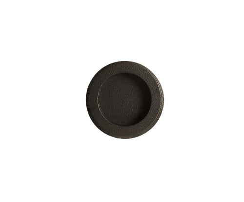 EMTEK FLUSH PULL ROUND PASSAGE FLAT BLACK (US19) 2211