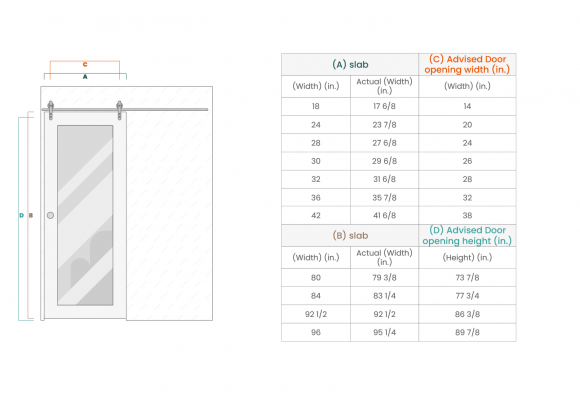 Smart Pro 5 Lite Vetro Polar White Barn Doors