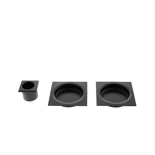 AGB B019300093 SCIVOLA KIT-SQUARE AND FINGER PULLS D48 BLACK (SQUARE PASSAGE)