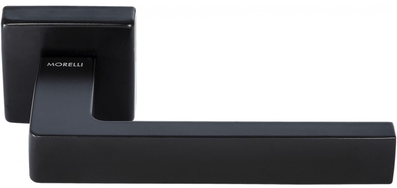HORIZONT- SQ NERO BLACK DOOR HANDLE MORELLI
