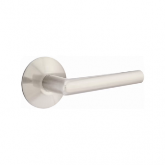 Emtek Stuttgart Lever Modern Rosette Privacy RH, Satin Nickel