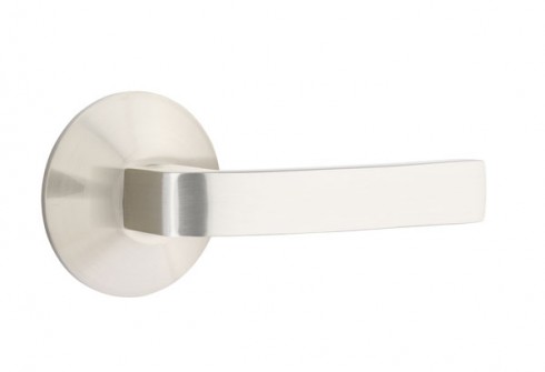 Emtek Breslin Lever Modern Rosette Privacy LH, Satin Nickel