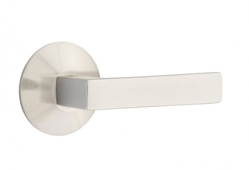 Emtek Dumont Lever Modern Rosette Privacy LH, Satin Nickel