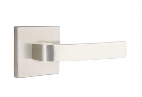 Emtek Breslin Lever Square Rosette Passage LH, Satin Nickel