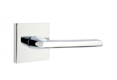 Emtek Breslin Lever Square Rosette Dummy, Polished Chrome