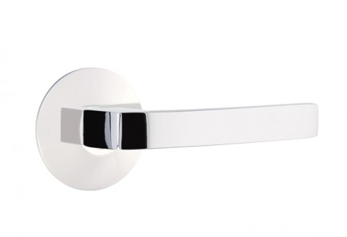 Emtek Breslin Lever Modern Rosette Passage RH, Polished Chrome