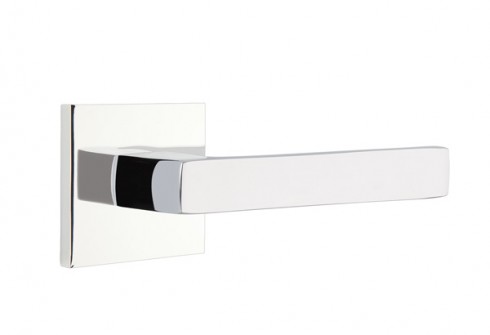 Emtek Dumont Lever Square Rosette Dummy, Polished Chrome