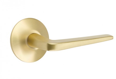 Emtek Athena Lever Modern Rosette Passage RH, Satin Brass