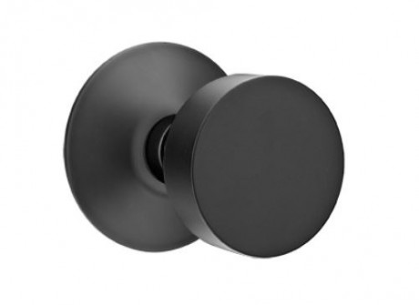Emtek Round Knob Modern Rosette Passage LH, Flat Black