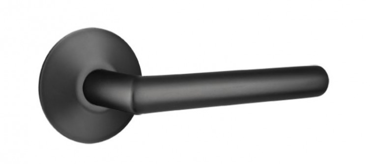 Emtek Stuttgart Lever Modern Rosette Privacy LH, Flat Black