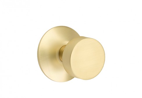 Emtek Round Knob Modern Rosette Passage LH, Satin Brass