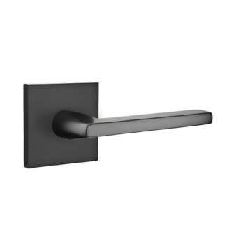 Emtek Helios Lever Square Rosette Dummy, Flat Black