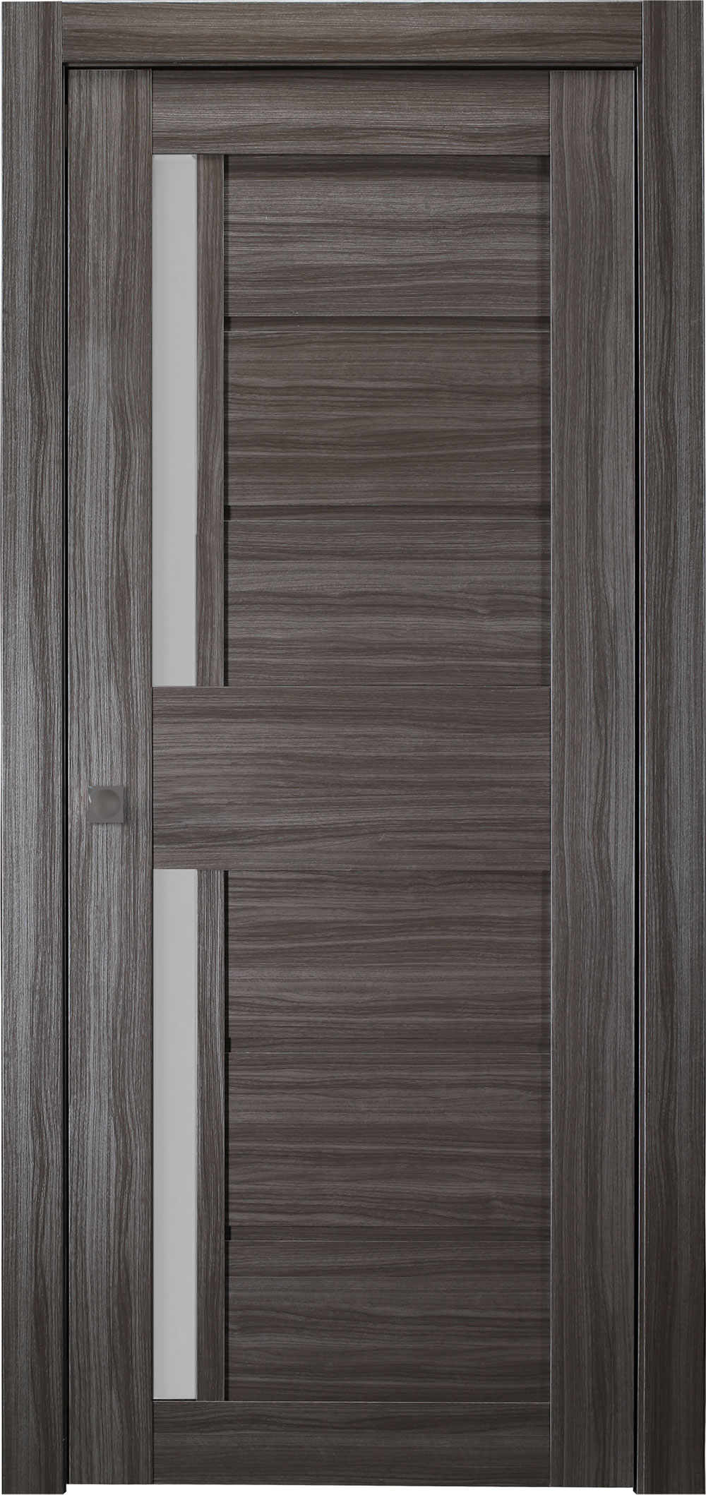 Esta Vetro Gray Oak Pocket doors