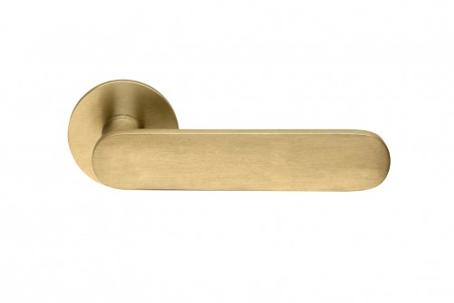 DnD Short Lever Antique Satin Gold Passage SH12PVD-SG