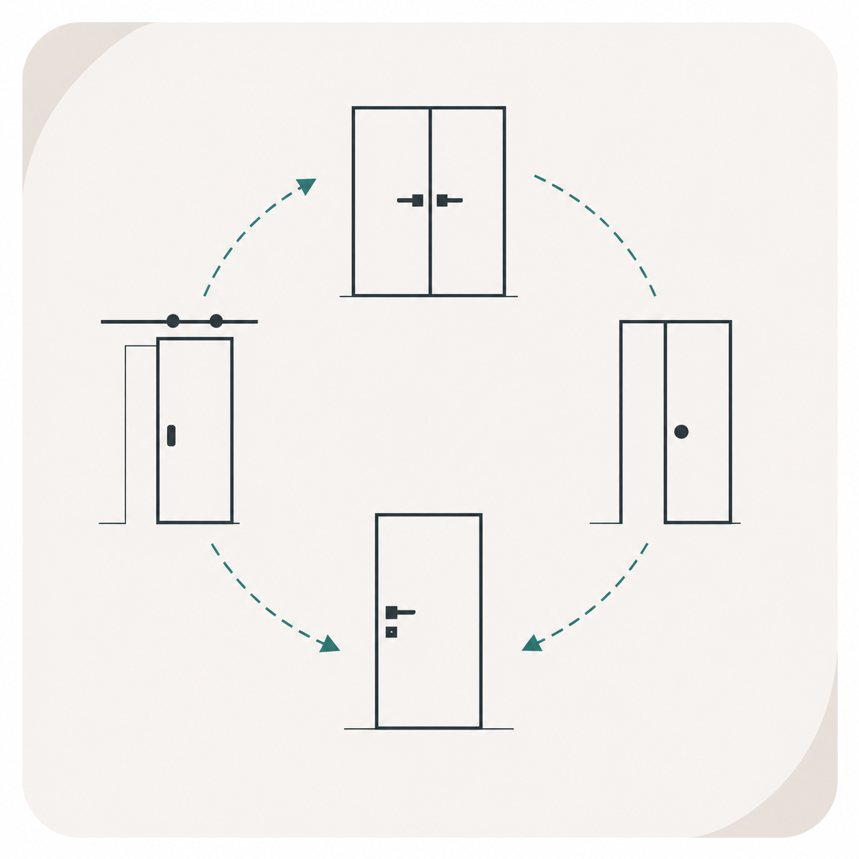 Custom interior door options illustration—made-to-order sizes and tailored specifications