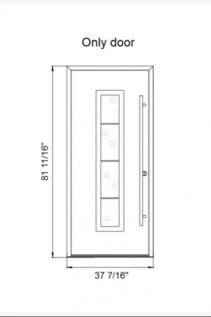 MODERN FRONT STEEL DOOR ZEPHYR