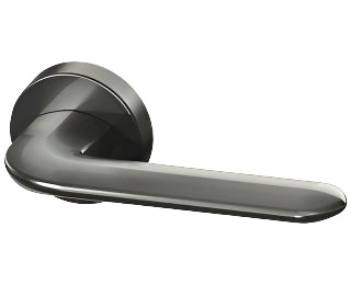 DOOR HANDLE PREMIUM EXCALIBUR ROUND ROSETTE BPVD-77 GRAPHITE NICKEL