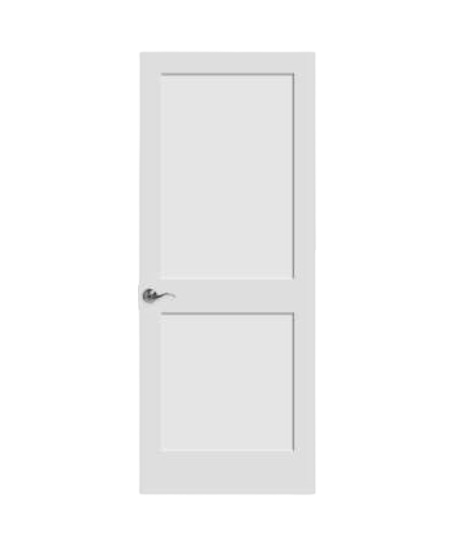 2 Panel White Primed Shaker Door