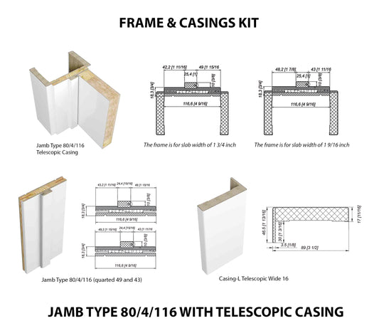 RTA FRAME AND CASINGS KIT (Veralinga Oak / Ribeira Ash / Pecan Nutwood / Loire Ash)
