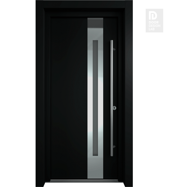 MODERN FRONT STEEL DOOR WITH SIDELITES ZEPHYR