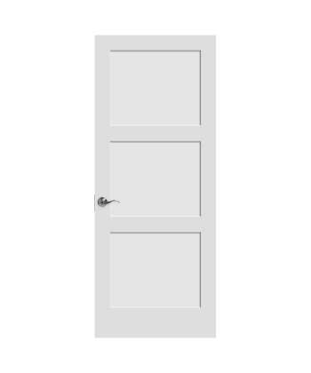 3 Panel White Primed Shaker Door