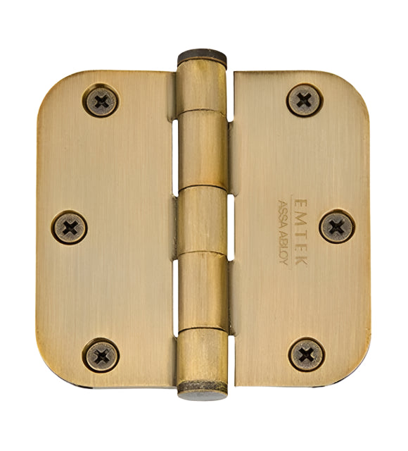 3 1/2" X 3 1/2" RESIDENTIAL DUTY HINGE WITH 5/8" RADIUS CORNERS 91033 US7 (FRENCH ANTIQUE)