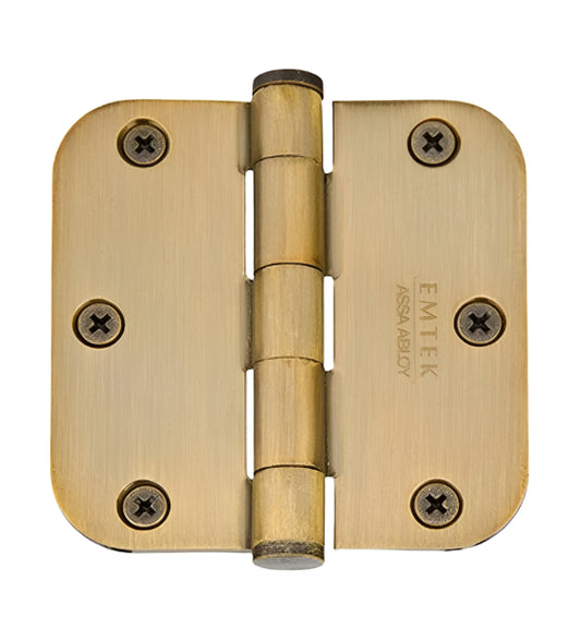 3 1/2" X 3 1/2" RESIDENTIAL DUTY HINGE WITH 5/8" RADIUS CORNERS 91033 US7 (FRENCH ANTIQUE)