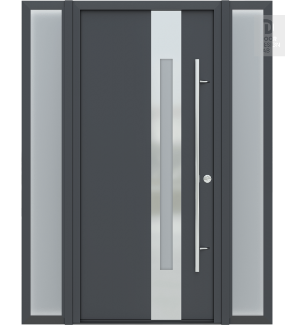 MODERN FRONT STEEL DOOR WITH SIDELITES ZEPHYR