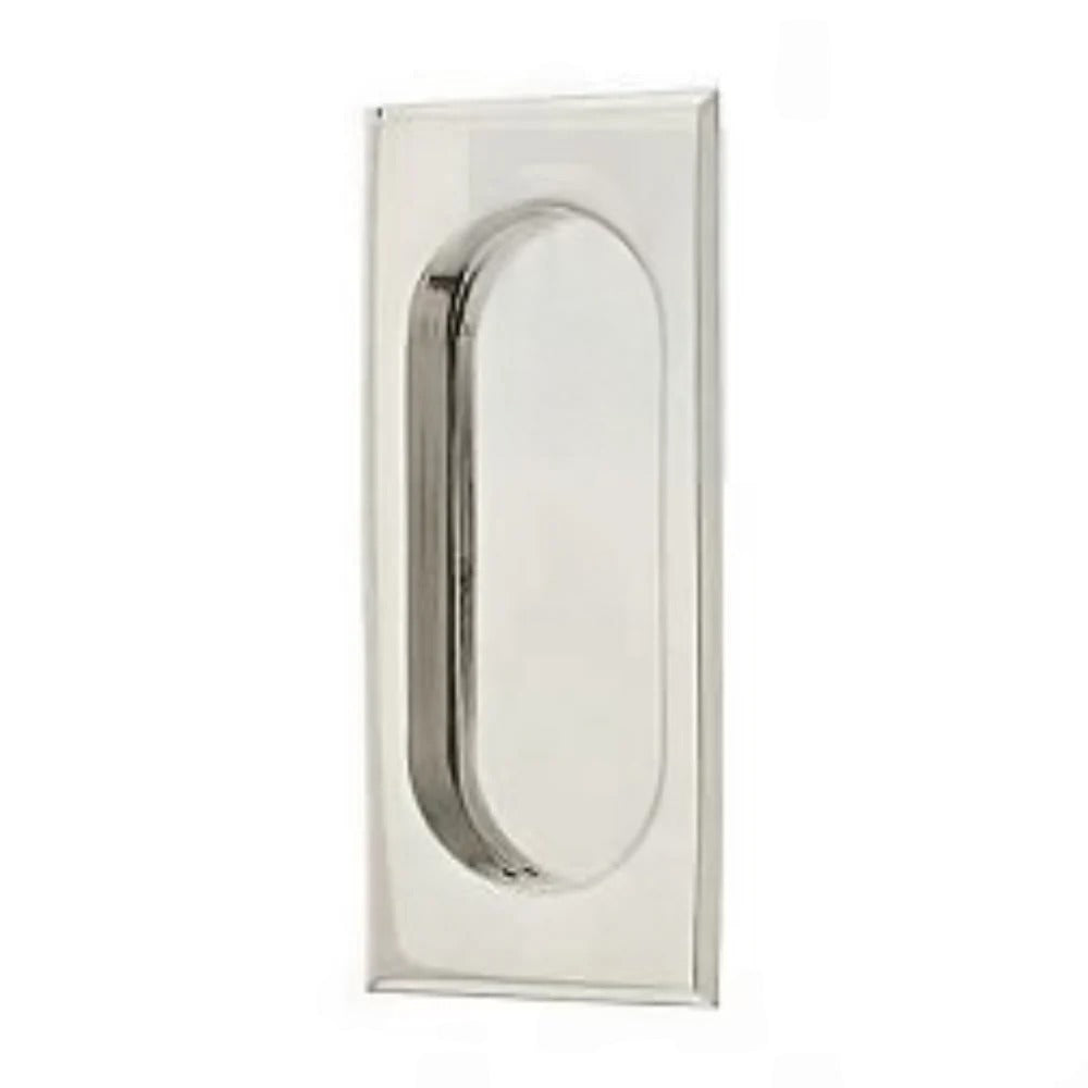 EMTEK FLUSH PULL RECTANGULAR PASSAGE POLISHED CHROME (US26) 2201