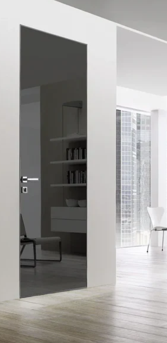 Modern Interior Space Reverse Black Glass