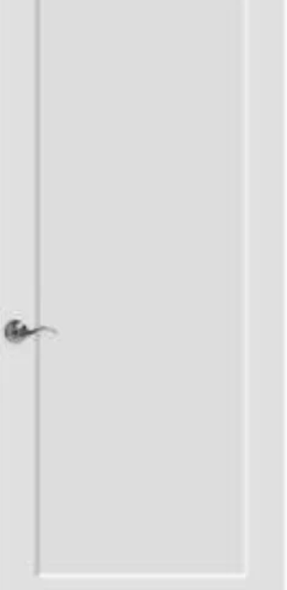 1 Panel White Primed Shaker Door