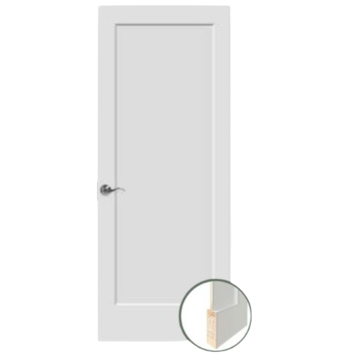 1 Panel White Primed Shaker Door