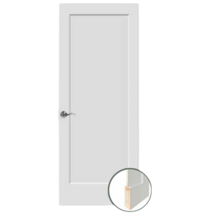1 Panel White Primed Shaker Door