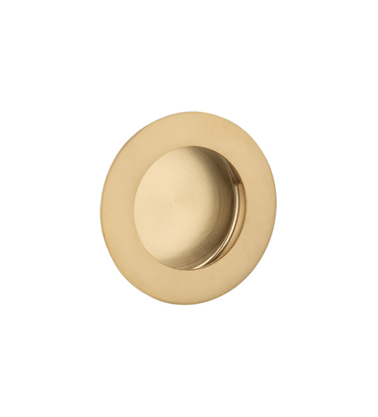 EMTEK FLUSH PULL ROUND PASSAGE SATIN BRASS (US4) 2211
