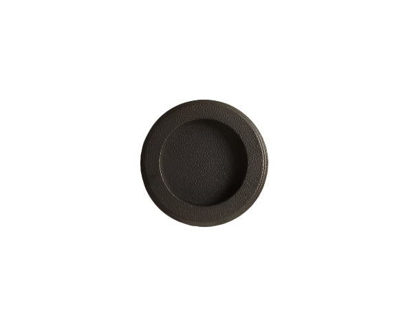 EMTEK FLUSH PULL ROUND PASSAGE FLAT BLACK (US19) 2211