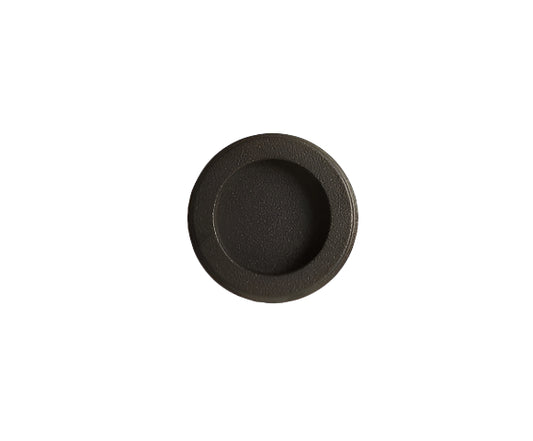 EMTEK FLUSH PULL ROUND PASSAGE FLAT BLACK (US19) 2211