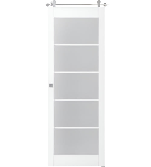 Palladio 5 Lite Vetro Bianco Noble Barn doors                         Belldinni Modern Interior Door