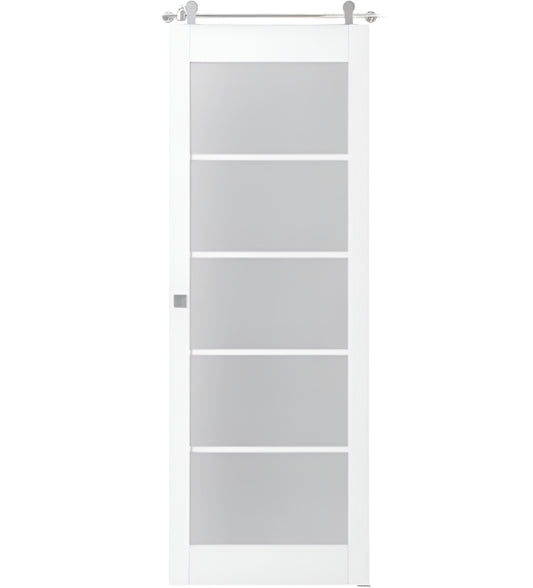 Palladio 5 Lite Vetro Bianco Noble Barn doors                         Belldinni Modern Interior Door