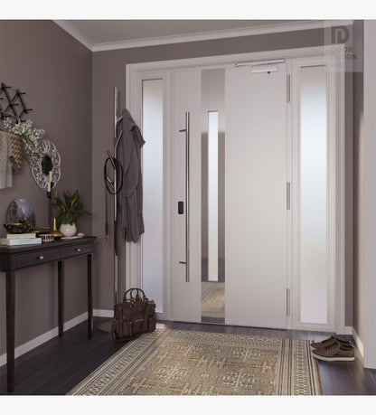 MODERN FRONT STEEL DOOR WITH SIDELITES ZEPHYR