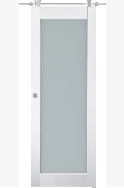 Smart Pro 207 Vetro Polar White Barn doors