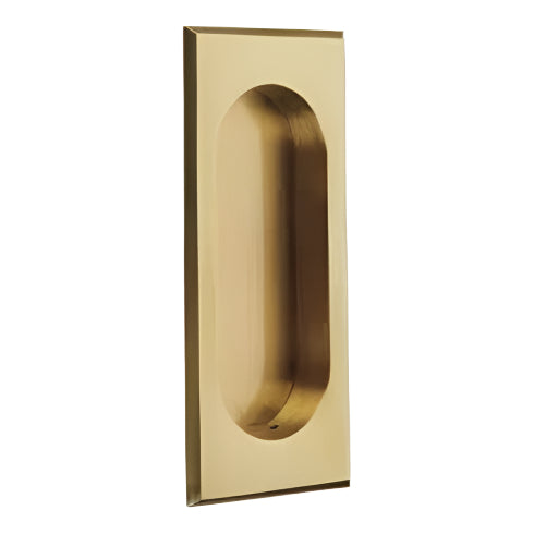 EMTEK FLUSH PULL RECTANGULAR PASSAGE SATIN BRASS (US4) 2201