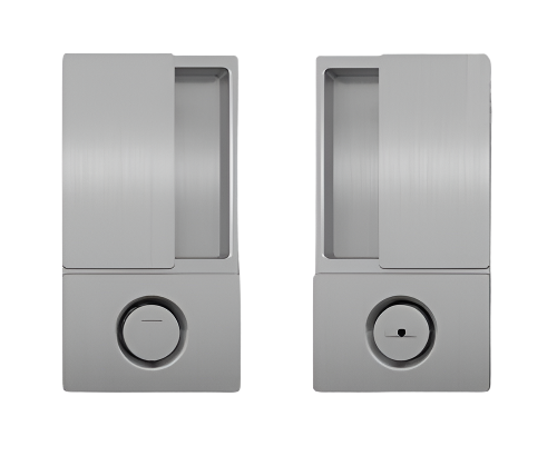 AGB KIT MANIGLIA WAVE PRIVACY SATIN CHROMIUM PLATED B300020032