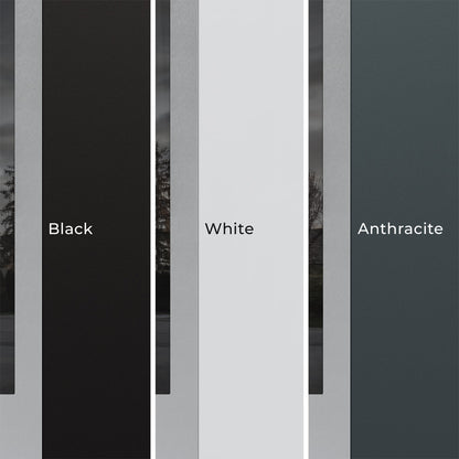 Modern Steel Front Door DIAMOND A2 60" X 80" BLACK/BLACK MIRRORED GLASS PANEL BLACK LHI WITH 2 SIDELITES MIRRORED GLASS