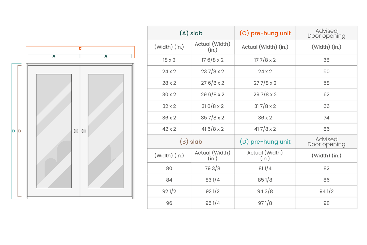 Smart Pro 10 Lite Vetro Polar White Double doors