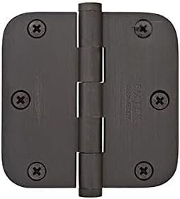 3 1/2" X 3 1/2" RESIDENTIAL DUTY HINGE WITH 5/8" RADIUS CORNERS 91033 US19 (FLAT BLACK)